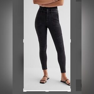 Express high waisted, utility skinny jeans
